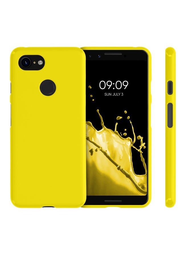kwmobile Case Compatible with Google Pixel 3 Case - Soft Slim Protective TPU Silicone Cover - Radiant Yellow - Image 5