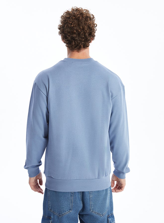 LC WAIKIKI Oversize Crew Neck Long Sleeve Printed Men's Sweatshirt - Image 4