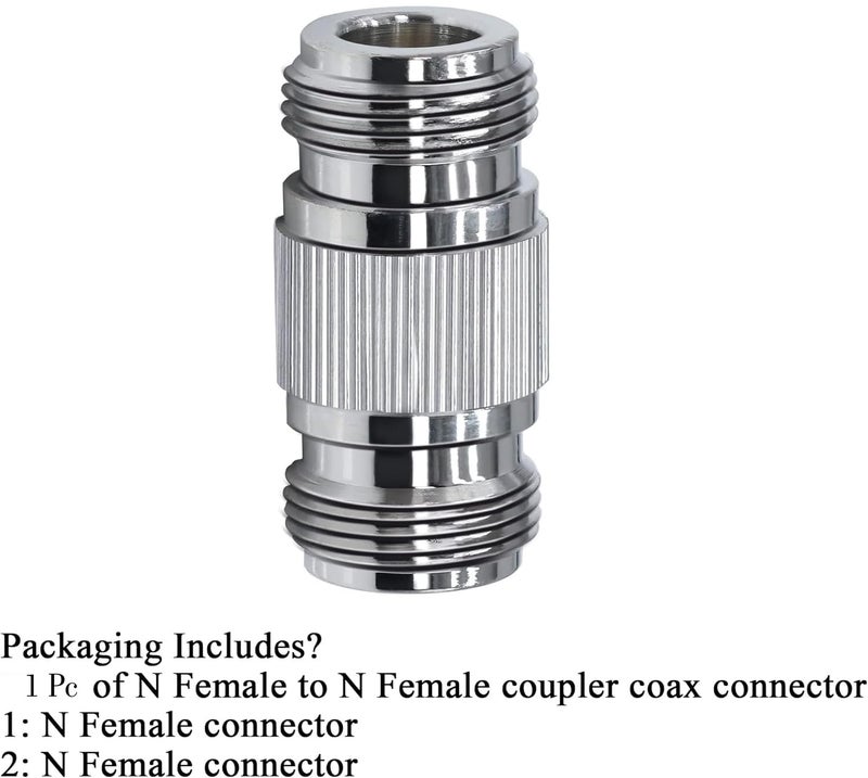 ABONIX N-Type Female to N-Type Female Coaxial Adapter (Pack of 1) – Reliable RF Connector for WiFi, LTE Devices, Antennas & Signal Boosters - Image 3