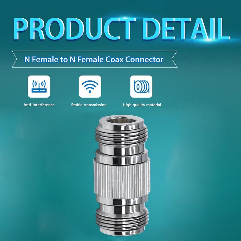 ABONIX N-Type Female to N-Type Female Coaxial Adapter (Pack of 1) – Reliable RF Connector for WiFi, LTE Devices, Antennas & Signal Boosters - Image 2