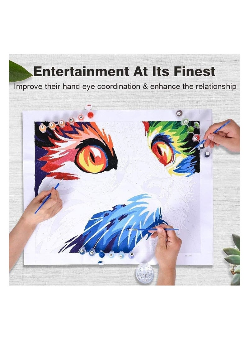 NIBEMINENT DIY Paint by Numbers Canvas Oil Painting Kit Kits on Flowers for Kids & Adults 16" W x 20" L Drawing Paintwork with Paintbrushes Acrylic Pigment-Flying Flower - Image 4