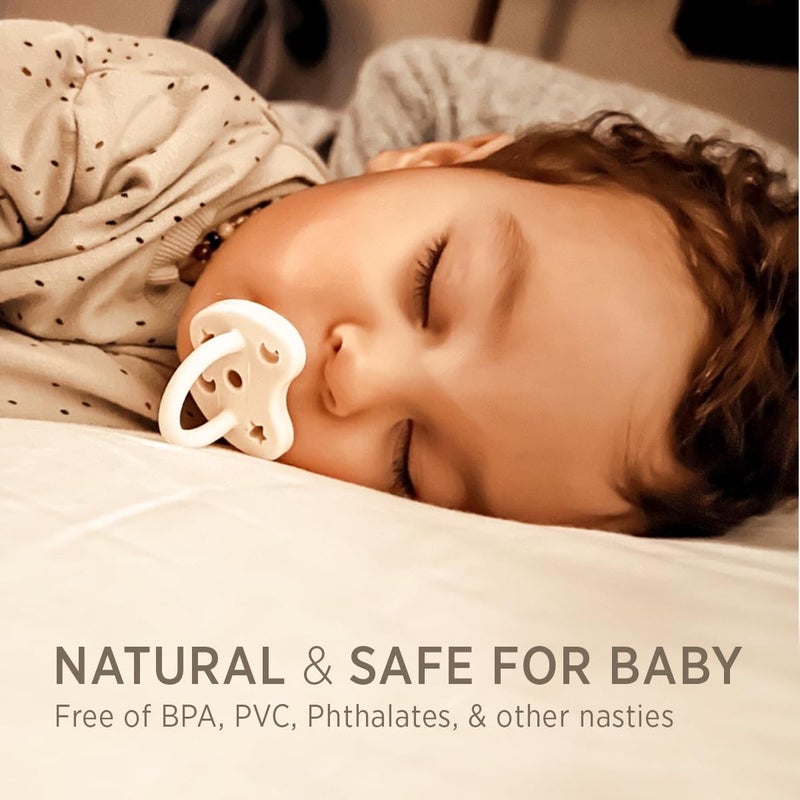 Hevea لهاية هيڤيا من المطاط الطبيعي - دائري 3-36 شهر - عبوة من اثنين - أبيض حليبي وطبيعي - Image 4