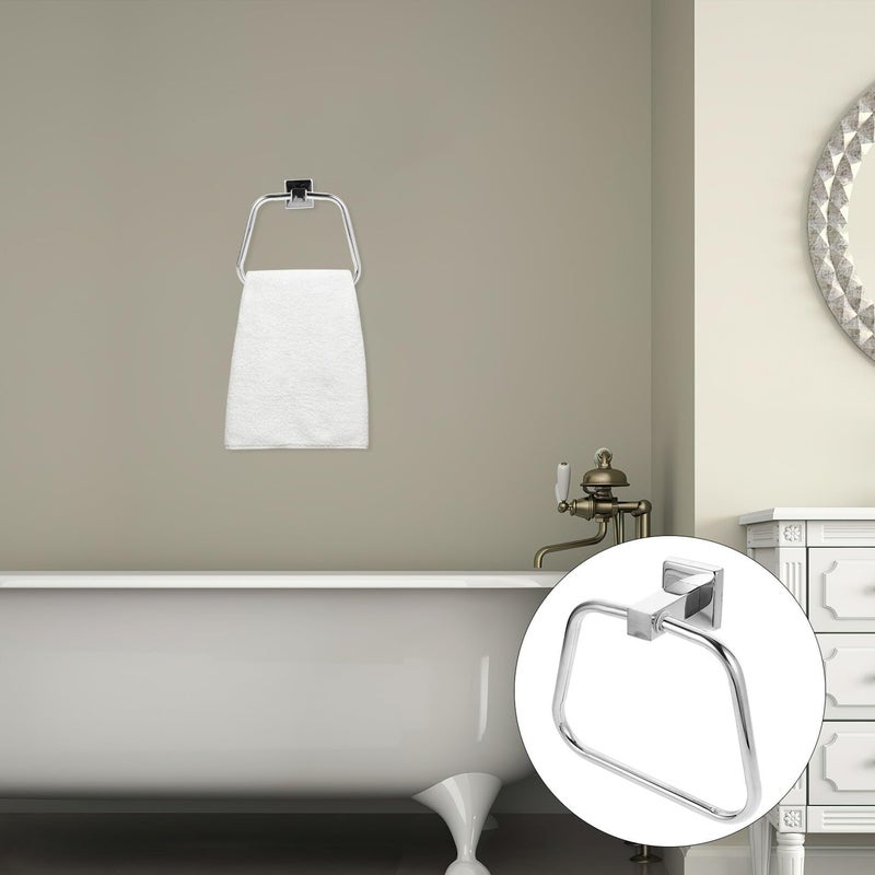Brushed Stainless Steel Towel Ring Wall Mount Hand Towel Holder Rustproof - Image 4