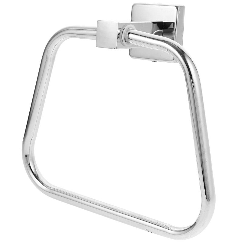 Brushed Stainless Steel Towel Ring Wall Mount Hand Towel Holder Rustproof - Image 2