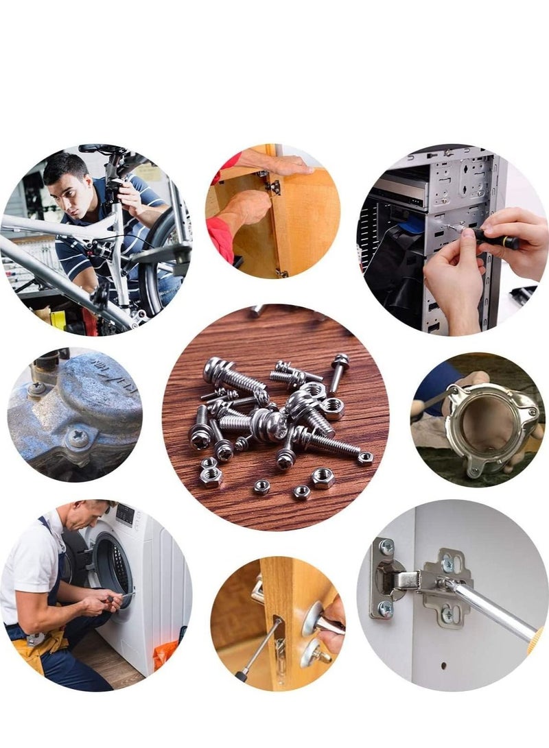 RACO Machine Screws/Bolts Stainless Steel Round Head Phillips Screws Muliti Purpose Use (100, 4x10mm) - Image 2