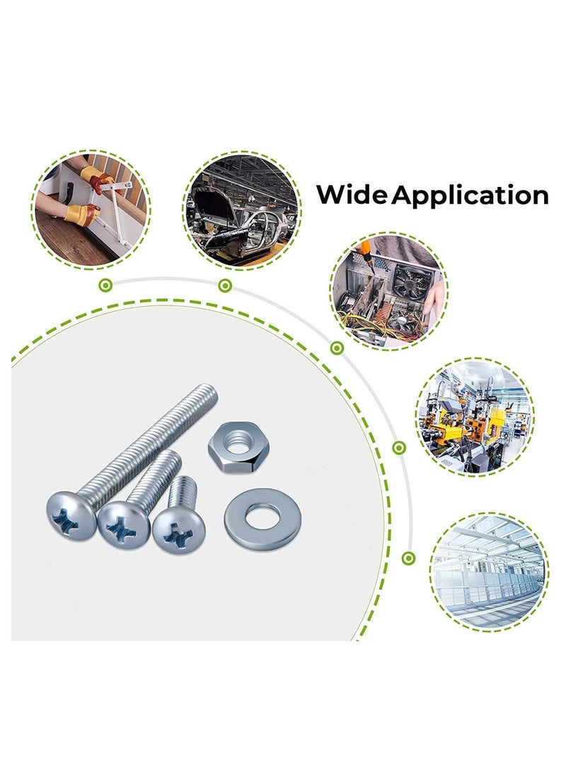 RACO Machine Screws/Bolts Stainless Steel Round Head Phillips Screws Muliti Purpose Use (100, 4x10mm) - Image 3