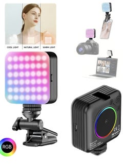 Generic Photography Color Fill Light 108LED 2000mAh , Selfie Light USB Rechargeable for Photo & Video with Front Back Clip for Phones Laptops Makeup TikTok Stream  - Image 1
