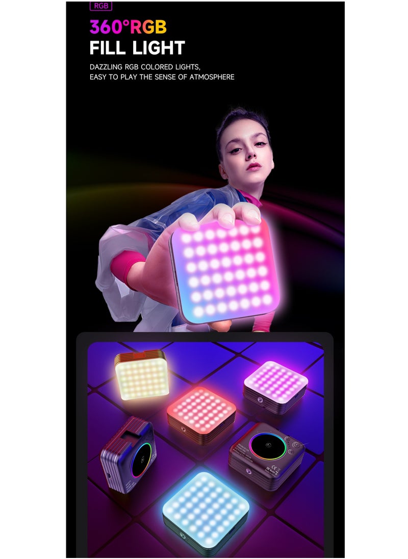 Generic Photography Color Fill Light 108LED 2000mAh , Selfie Light USB Rechargeable for Photo & Video with Front Back Clip for Phones Laptops Makeup TikTok Stream  - Image 3