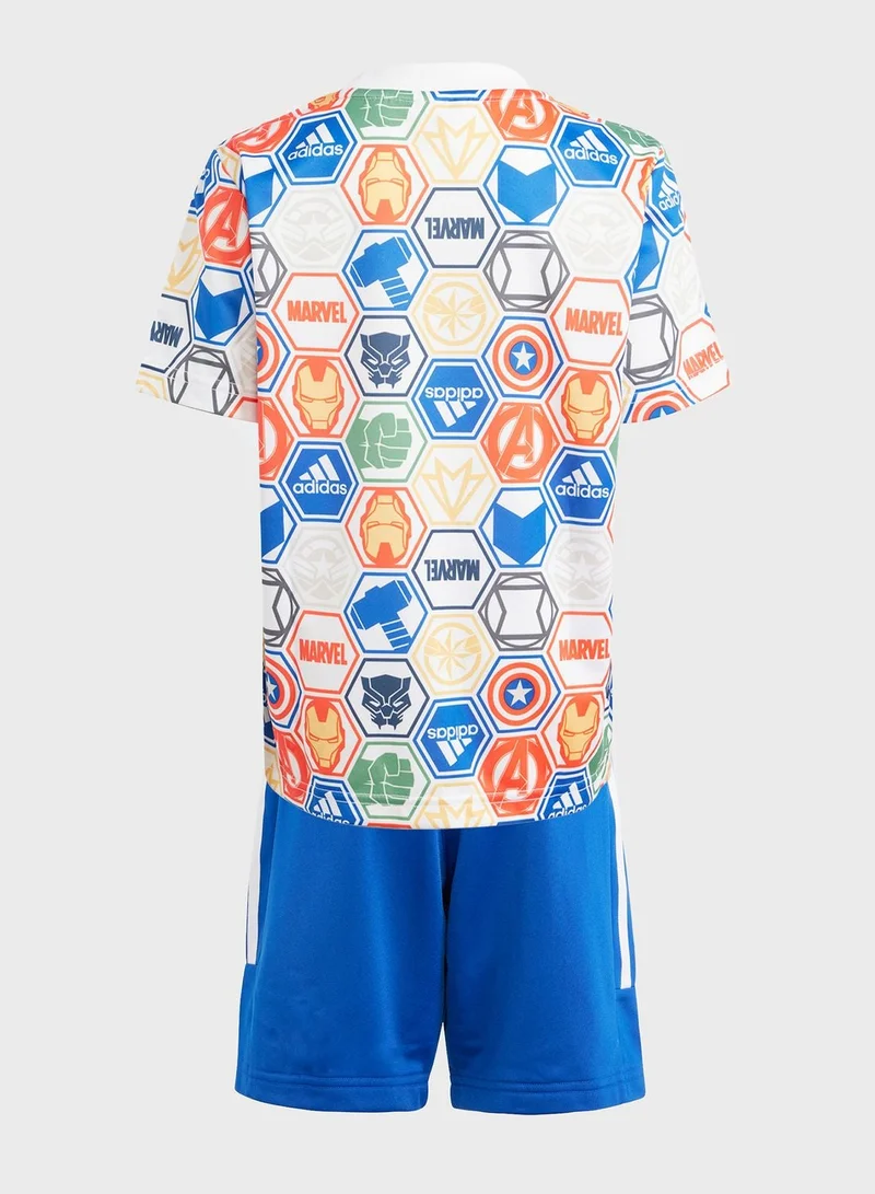 Adidas Youth Marvel Avengers T-Shirt Sets
