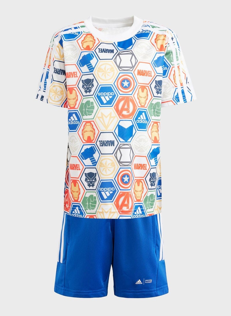 Adidas Youth Marvel Avengers T-Shirt Sets - Image 1