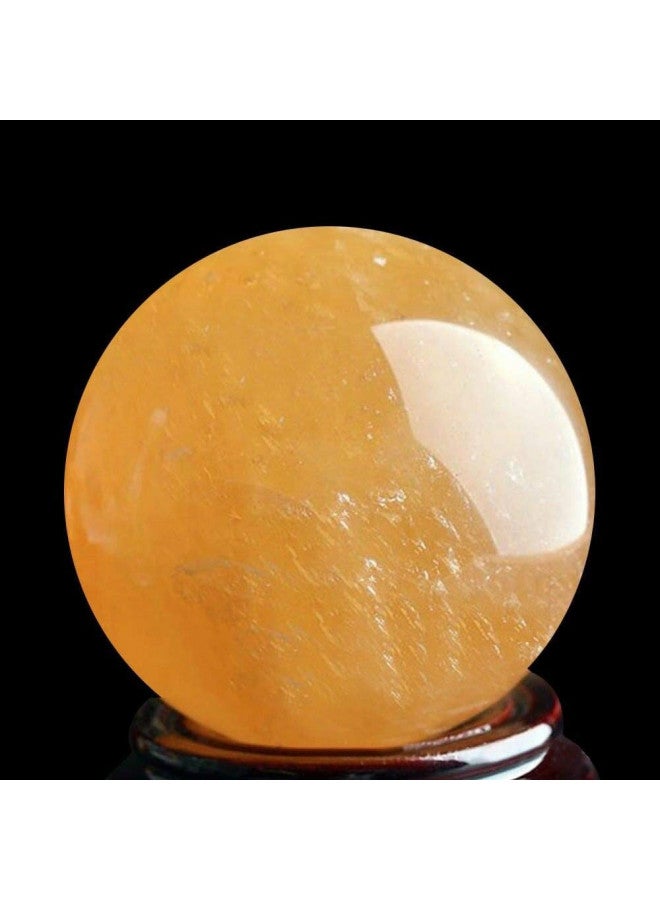 Wixine 1Pcs 40mm Yellow Citrine Quartz Crystal Sphere Ball Healing Gemstone - Image 4