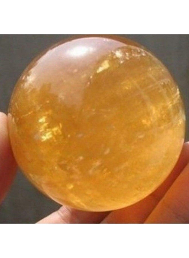 Wixine 1Pcs 40mm Yellow Citrine Quartz Crystal Sphere Ball Healing Gemstone - Image 5