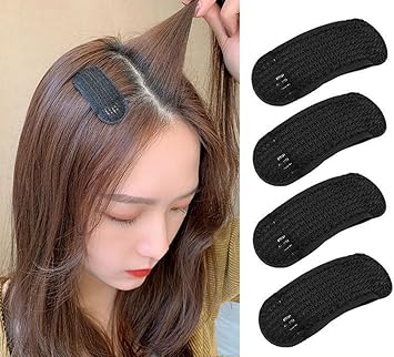 ASTRQLE 6 Pcs Thin Style Bump It Up Volume Hair Base Set Volume Hair Base Inserts Bump It Up Hair Pads Hair Bun Maker Hair Styling Clip AccessoriesBlack - Image 1
