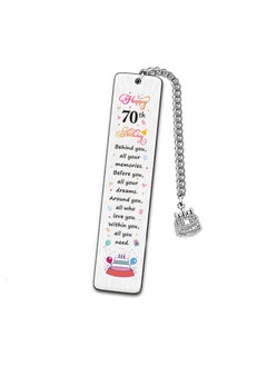 Stainless Steel Metal Bookmark Customizable Laser Engraving Birthday Gift Colorful Logo Design Bookmark Factory For Birthdays 70-year-old color bookmark