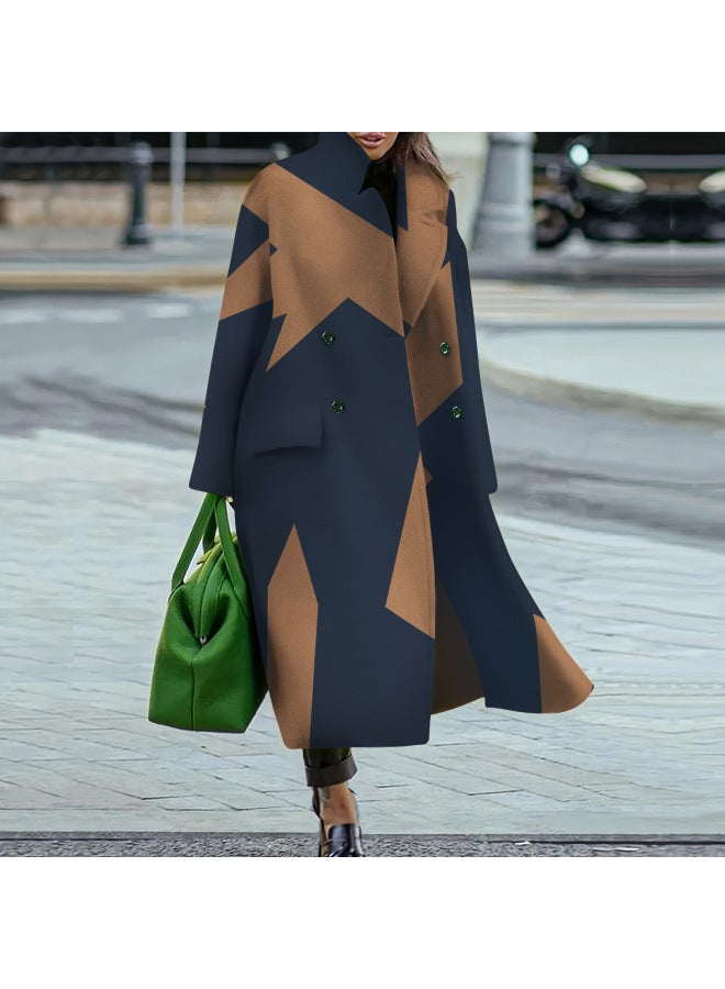 Popular Women's Clothing Fashion Loose Casual Mid-length Women's Woolen Coat Warm Coat Women's