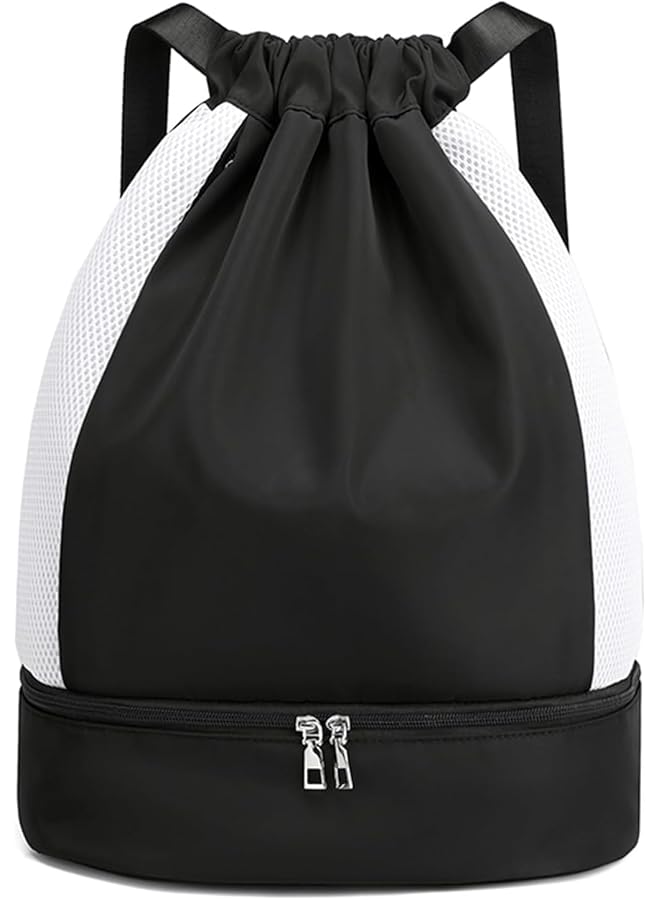 PROMASS Large Drawstring Backpack Sports Gym Sackpack Basketball Bag String Bag Cinch Beach Swim Bag For Women Men - Image 1
