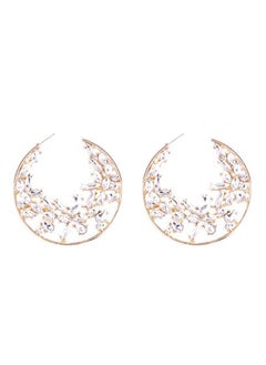 Stone Studded Hoop Earrings