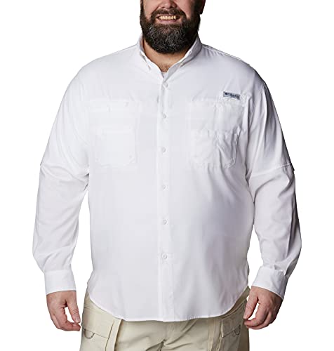 Columbia Mens PFG Tamiami Long Sleeve Fishing Shirt White XLarge - Image 1