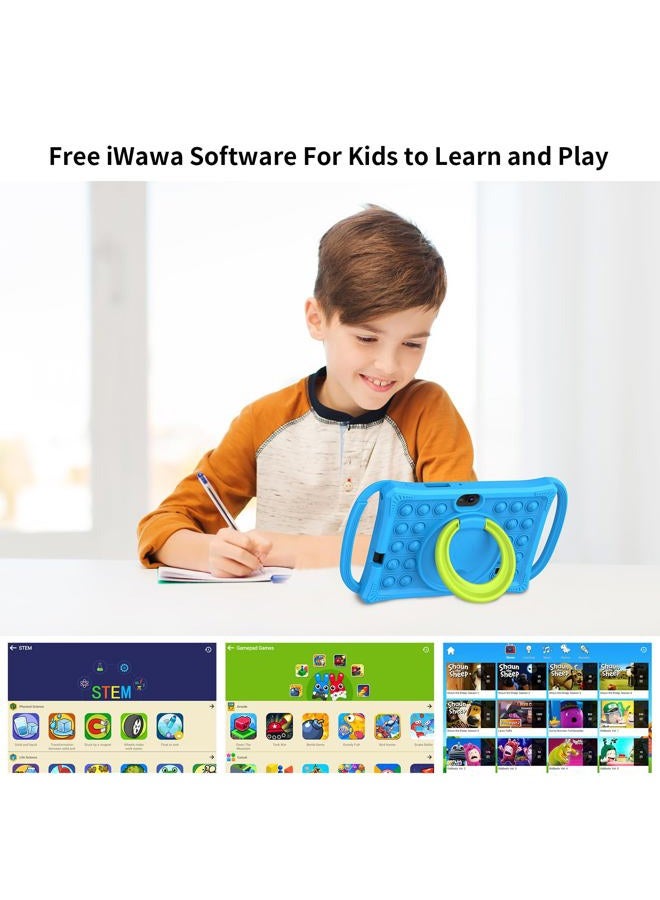 PRITOM Kids Tablets 7 inch, 32 GB,Perfect Size for Toddler Tablet with Un-Zipped Case, WiFi, Dual Camera, Education, Games, Kids Software Pre-Installed, Parental Control (Blue) - Image 5