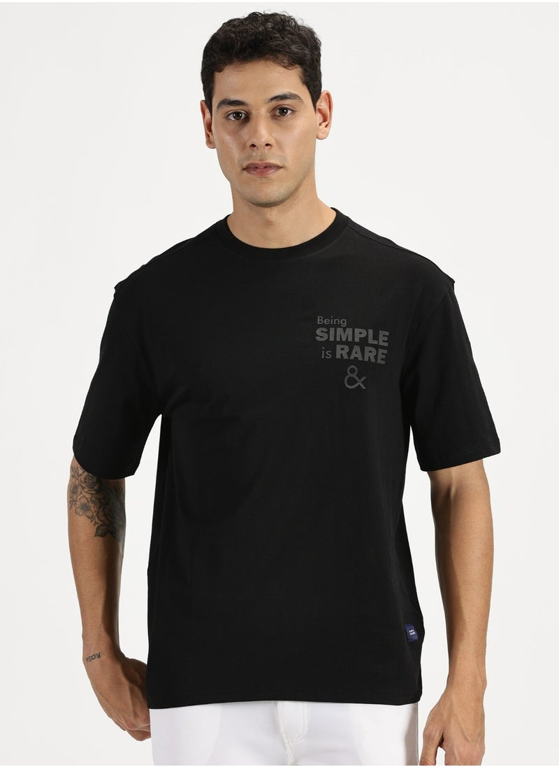 Simple & Rare Stretchable Cotton T-Shirt - Drop Shoulder and Slightly Oversized Fit  - Image 1