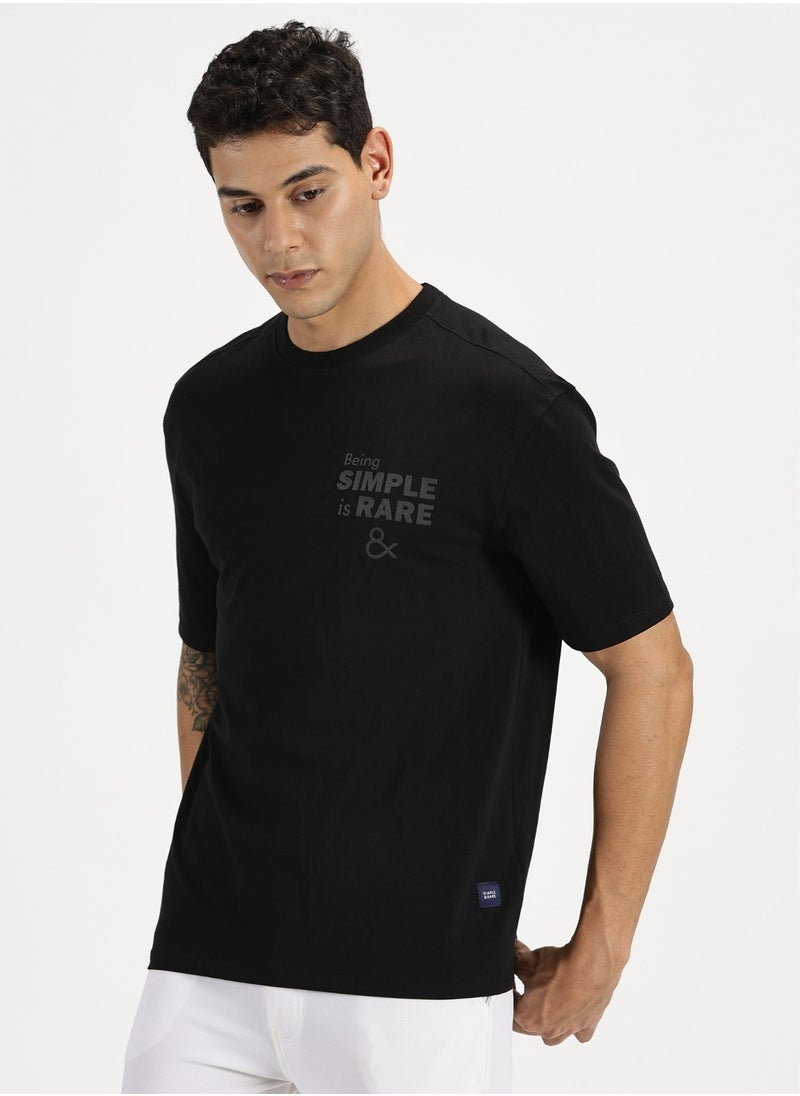 Simple & Rare Stretchable Cotton T-Shirt - Drop Shoulder and Slightly Oversized Fit  - Image 2