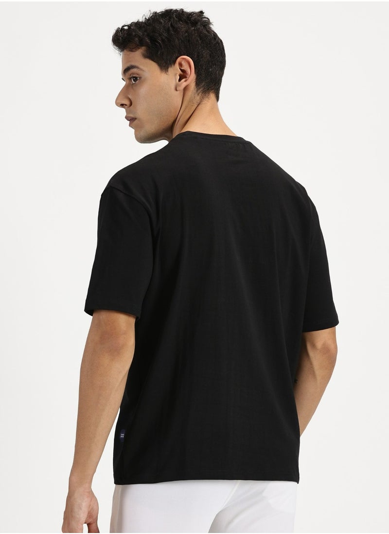 Simple & Rare Stretchable Cotton T-Shirt - Drop Shoulder and Slightly Oversized Fit  - Image 3