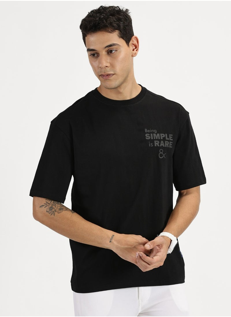 Simple & Rare Stretchable Cotton T-Shirt - Drop Shoulder and Slightly Oversized Fit  - Image 5