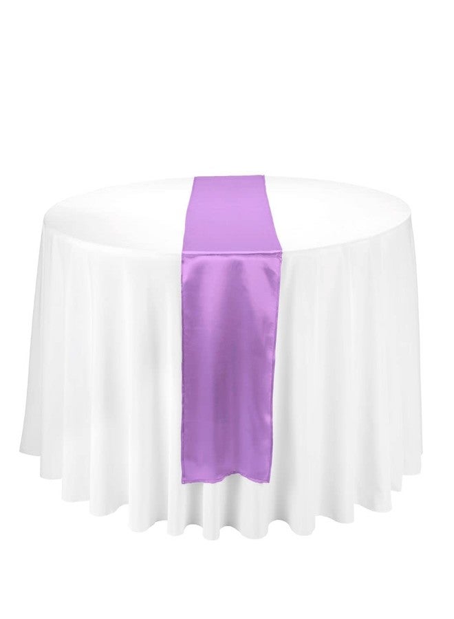 LTC LINENS LinenTablecloth 14 x 108-Inch Satin Table Runner Lavender - Image 3