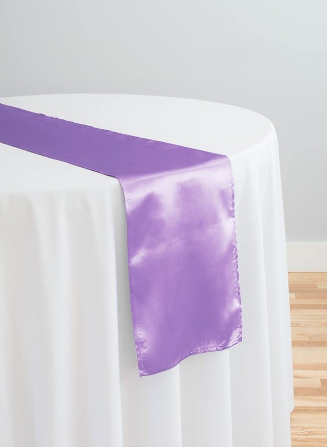 LTC LINENS LinenTablecloth 14 x 108-Inch Satin Table Runner Lavender - Image 4