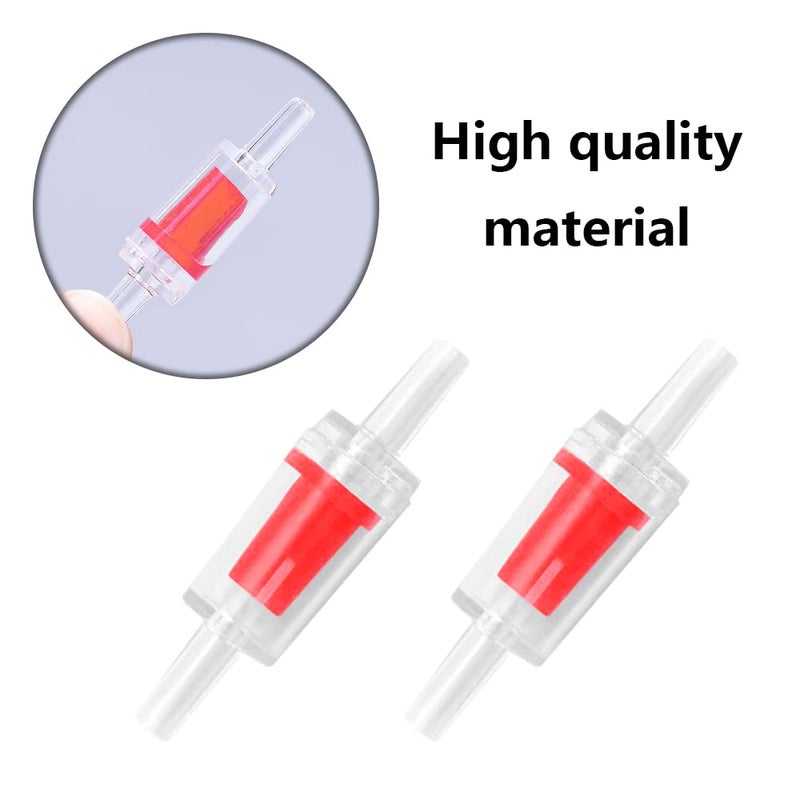 Meridian onlyfly 25‑Piece Red Clear Plastic One‑Way Aquarium Air Pump Check Valves - Image 3