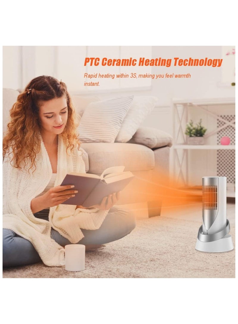 Electric Heater Portable Energy Efficient Space Heater for Home Bedroom Office with Overheat Protection Tip-Over Protection - Image 2