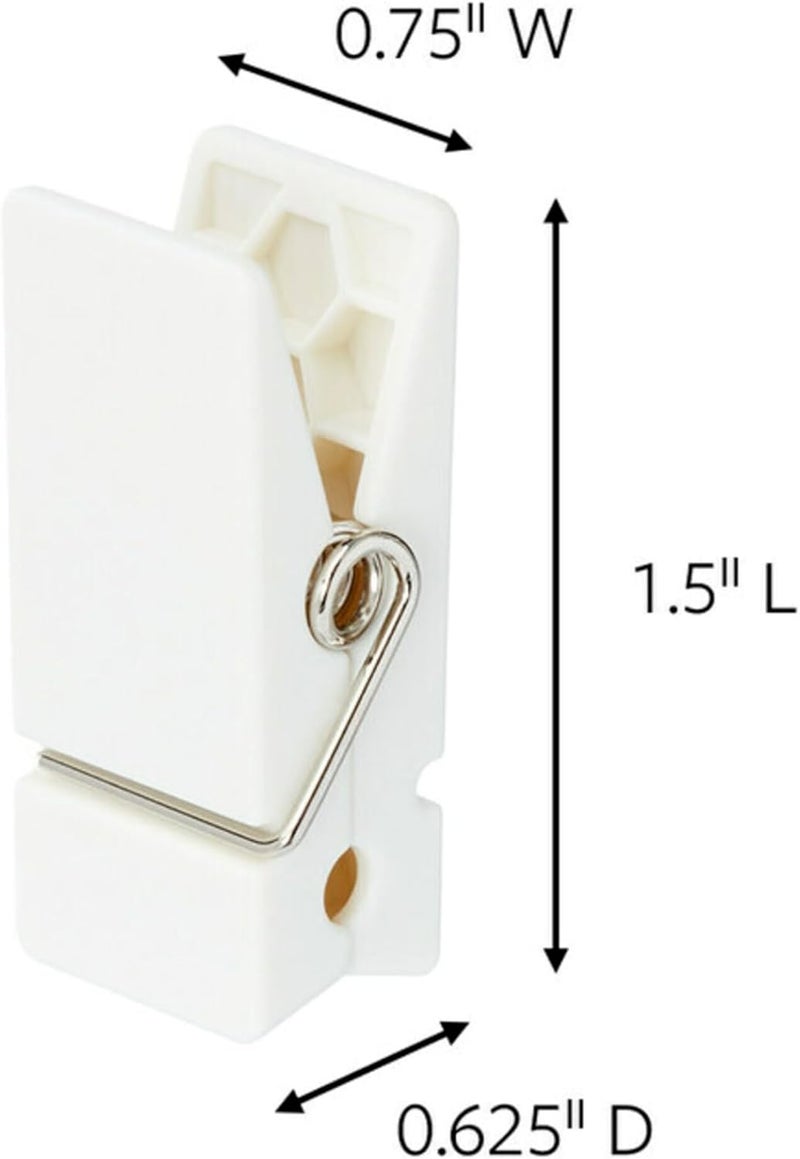 Command Spring Clips 2-Pack (16 Clips + 24 Adhesive Strips), White – Damage-Free Hanging of Photos, Notes, Lightweight Decorations, and Office Organization – No Tools Required - Image 2