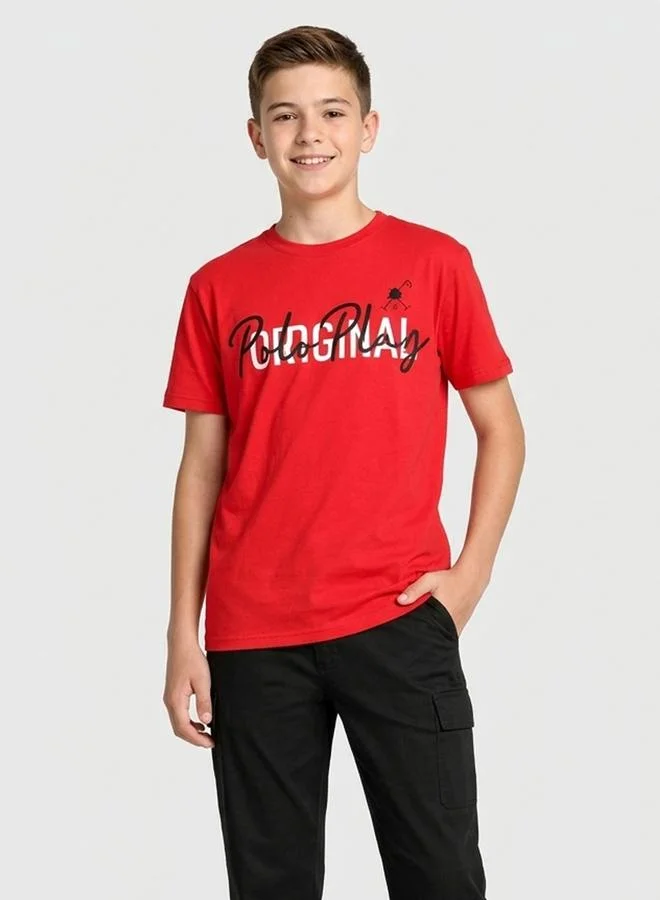 Polo Play Teen Boys Logo Print T-Shirt