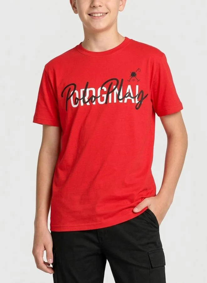 Polo Play Teen Boys Logo Print T-Shirt
