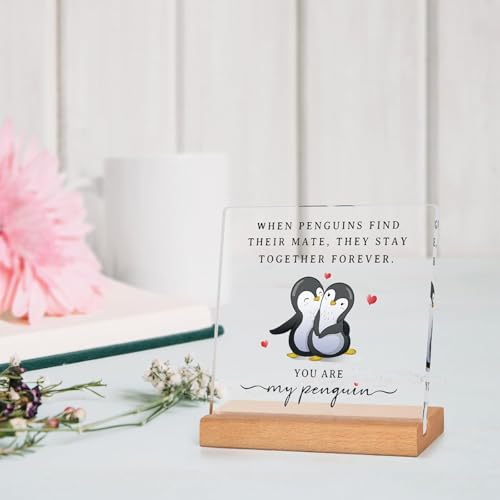 BS AMOR Valentines Day Gifts - Wedding Anniversary Acrylic Plaque For Men Women, Birthday Gifts For Boyfriend Girlfriend 5x4 inch,Transparent - Image 3