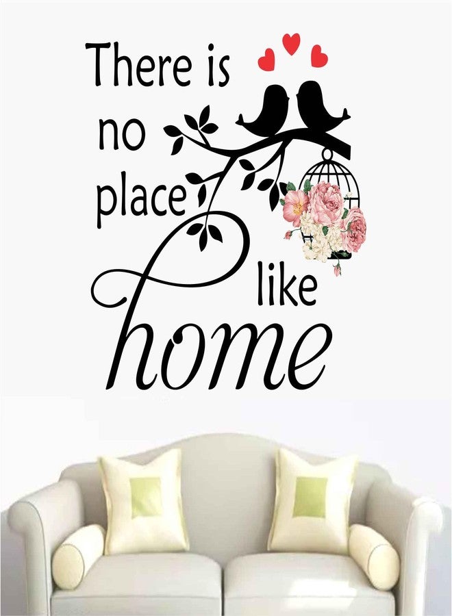 Wall Attraction There is no Place Like Home Quote Wall Sticker & Mural Sticker for wall Size - 58x55cm NBD55 - Image 1