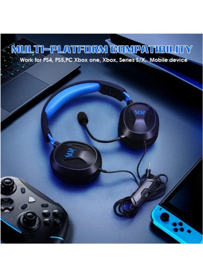 Kotion Each G3100 Pro Gaming Headset Wired Stereo Over-Ear Headphones With 3.5mm Jack For Laptop PC Mobile And Tablet with LED Lights  - Image 2