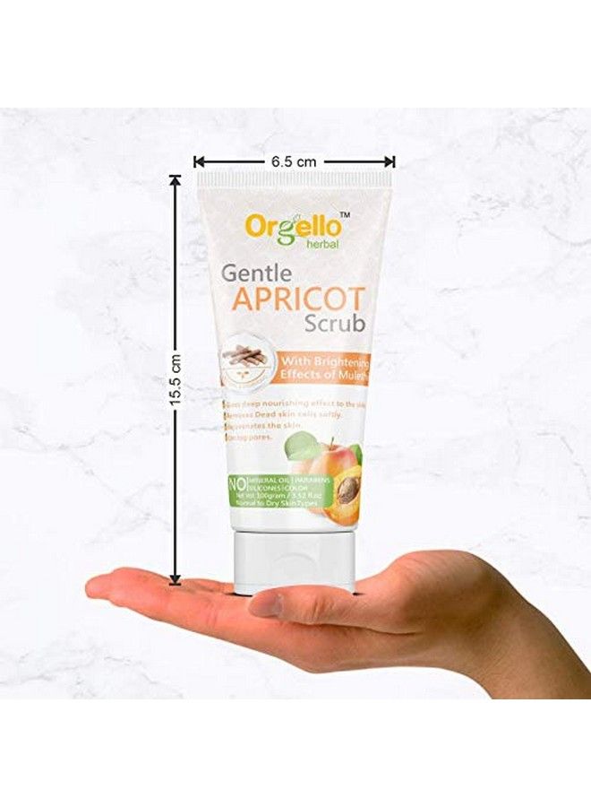 Orgello Herbal Exfoliating Whitening Apricot Face Scrub (1 X 100 G) For Normal Oily Dry Skin Enriched With Liquorice Turmeric Neem Oil Sls & Parabens Free - Image 3