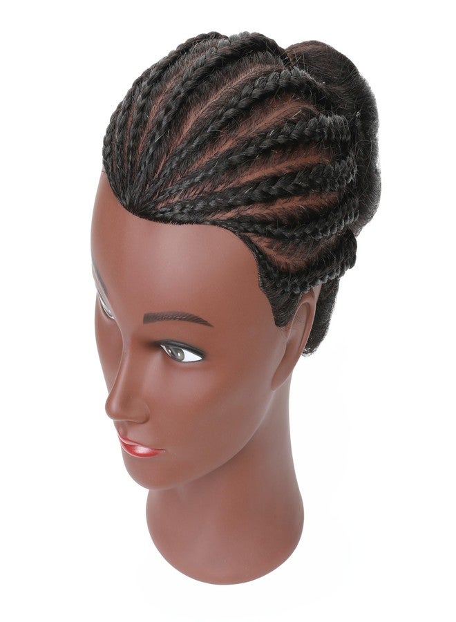 FUTAI African American Mannequin Head 100% Real Human Hair Manikin Doll Style Head for Practice Braiding Styling Cosmetology Training with Tripod Stand - Image 5
