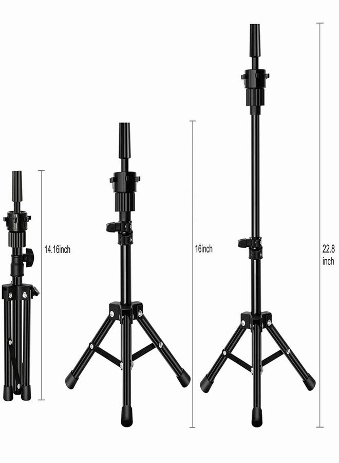 FUTAI African American Mannequin Head 100% Real Human Hair Manikin Doll Style Head for Practice Braiding Styling Cosmetology Training with Tripod Stand - Image 4