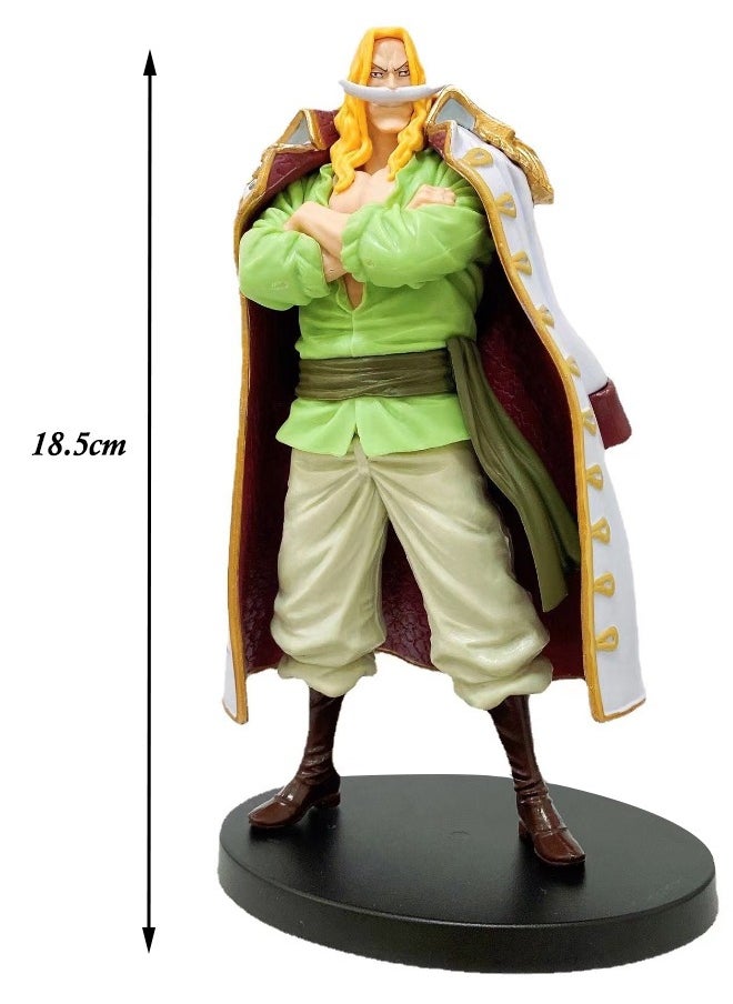 One Piece Anime  Action Figure, Whitebeard Pirates Edward Newgate Figure, Young Whitebeard Action Figure with Base, Collectible Model Statue Anime Figure Toy 18.5cm  - Image 2