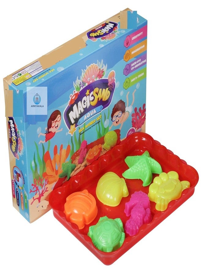 RATNA'S Magic Sand Aqua. Sand Non Sticky and dust Free. with Moulds(Magic Sand Aqua) - Image 4