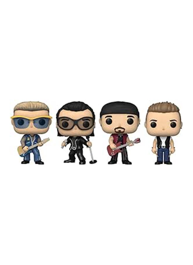 Funko جولة تلفزيونية U2 Zoo من إنتاج شركة Funko Pop! مجموعة مكونة من 4 أفراد من بونو ولاري وذا إيدج وآدم! 