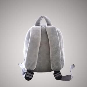 Frantic Kids Soft Animal Cartoon Travelling School Bag Soft Plush Backpacks Boys Girls Baby for 2 to 5 Years Baby/Boys/Girls Nursery(Grey_Cat) - Image 3