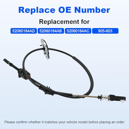 WMPHE Automatic Transmission Shift Cable Compatible with Jeep Wrangler 3.8L V6 2007-2010 Replacement for 52060164AD 52060164AB 52060164AC 905-603 Shifter Gearshift - Image 3