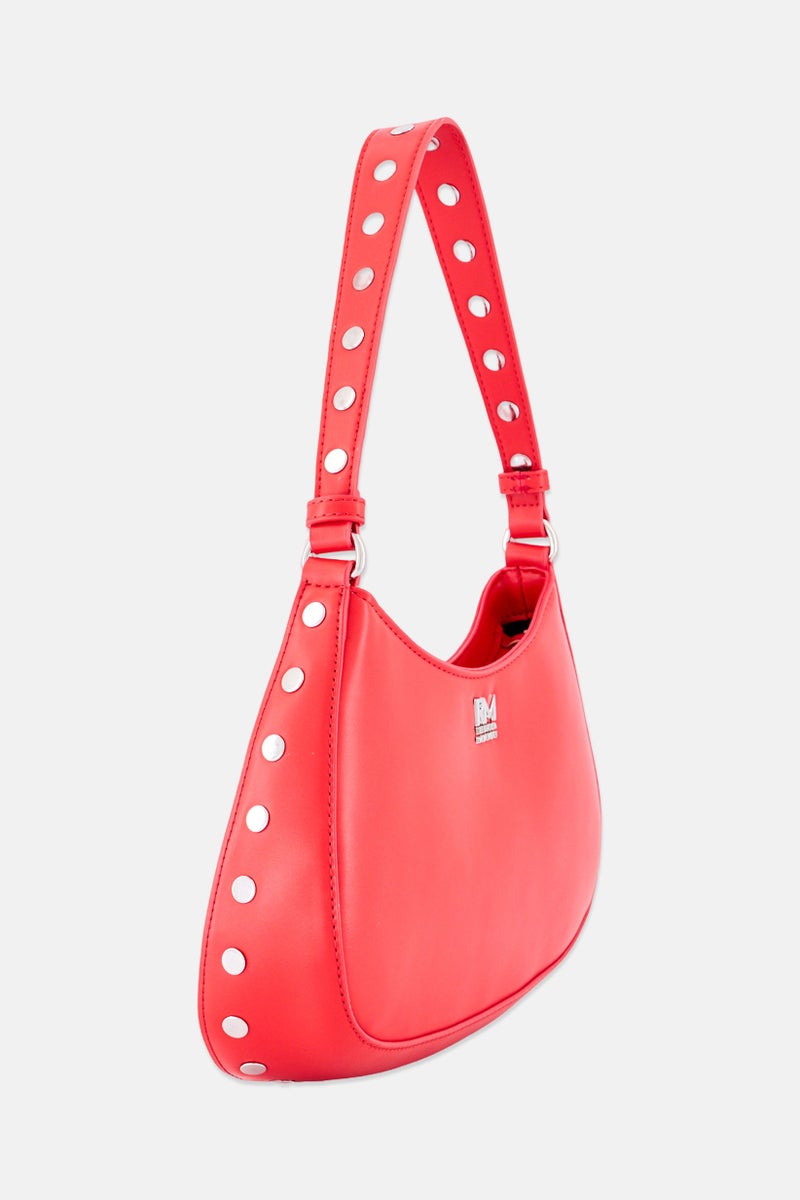 Rebecca Minkoff حقيبة كتف بشعار العلامة التجارية للنساء، حمراء - Image 3