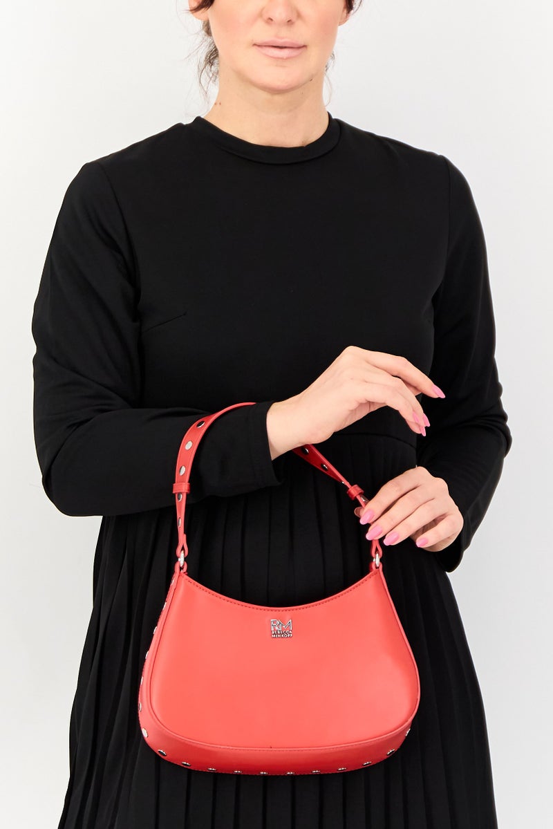 Rebecca Minkoff Women Brand Logo Shoulder Bag, Red - Image 5