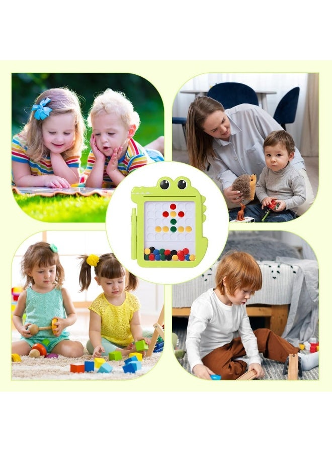 EIH Magnetic Drawing Board for Kids, Magnetic Board for Kids, Colorful Magnetic Balls, Magnetic Toys, Magnets with 2 Pens, Drawing Boards, Entertainment Toys for Kids - Image 5