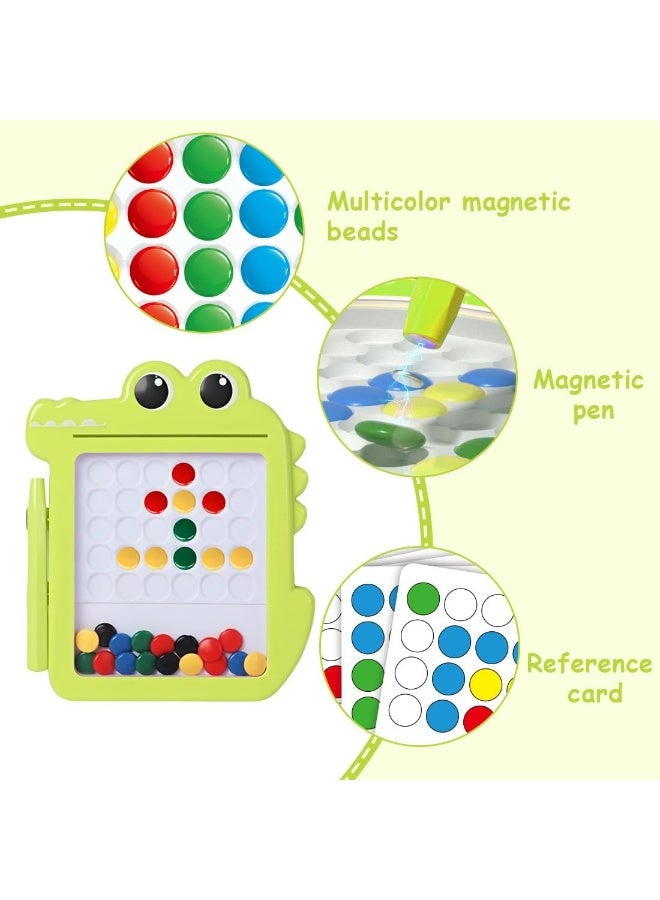 EIH Magnetic Drawing Board for Kids, Magnetic Board for Kids, Colorful Magnetic Balls, Magnetic Toys, Magnets with 2 Pens, Drawing Boards, Entertainment Toys for Kids - Image 3