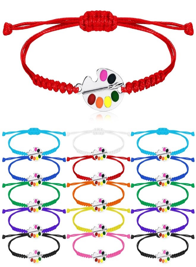 Landical 20 Pcs Art Paint Bracelets Party Favors Painter Artistic Bracelets with Paint Palette Jewelry Gifts for Art Graduation Birthday Party Favors, 10 Colors - Image 1